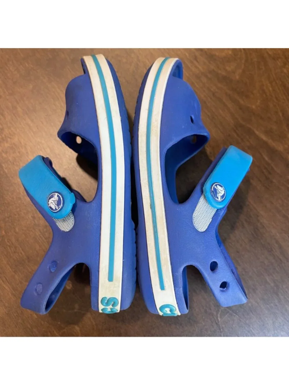 CROCS Crocband Sandals Kids Size 10 Cerulean Blue Ocean 12856-CBOC‎ Waterproof
